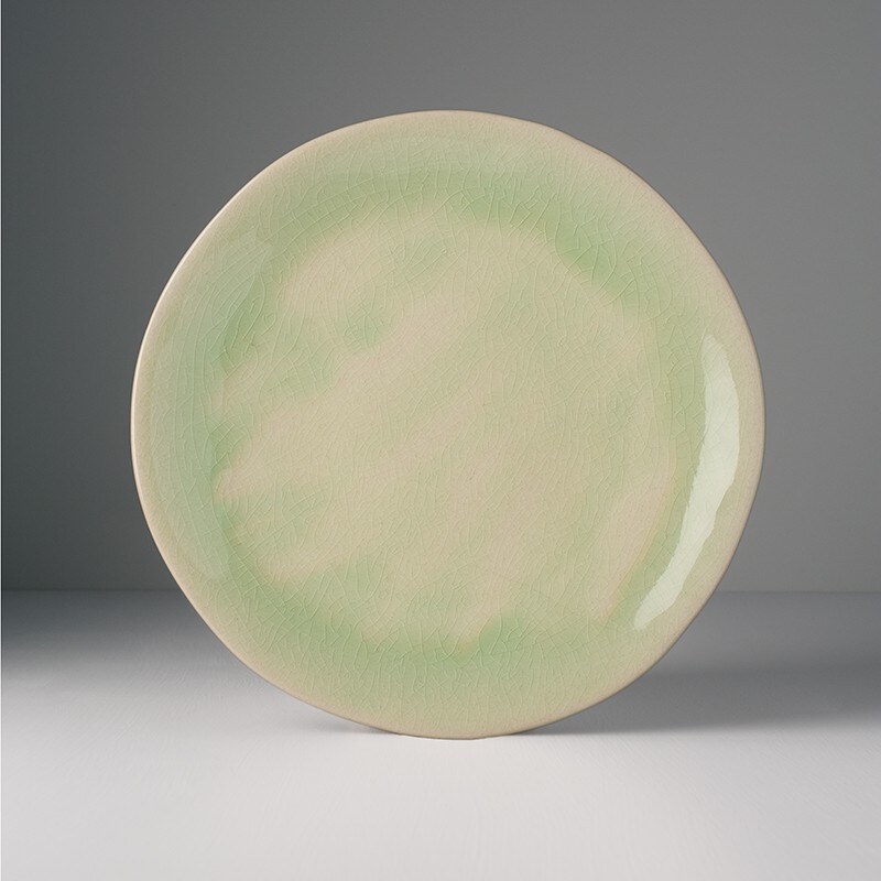 MIJ Velký kulatý talíř s nepravidelným okrajem CELADON 26 cm