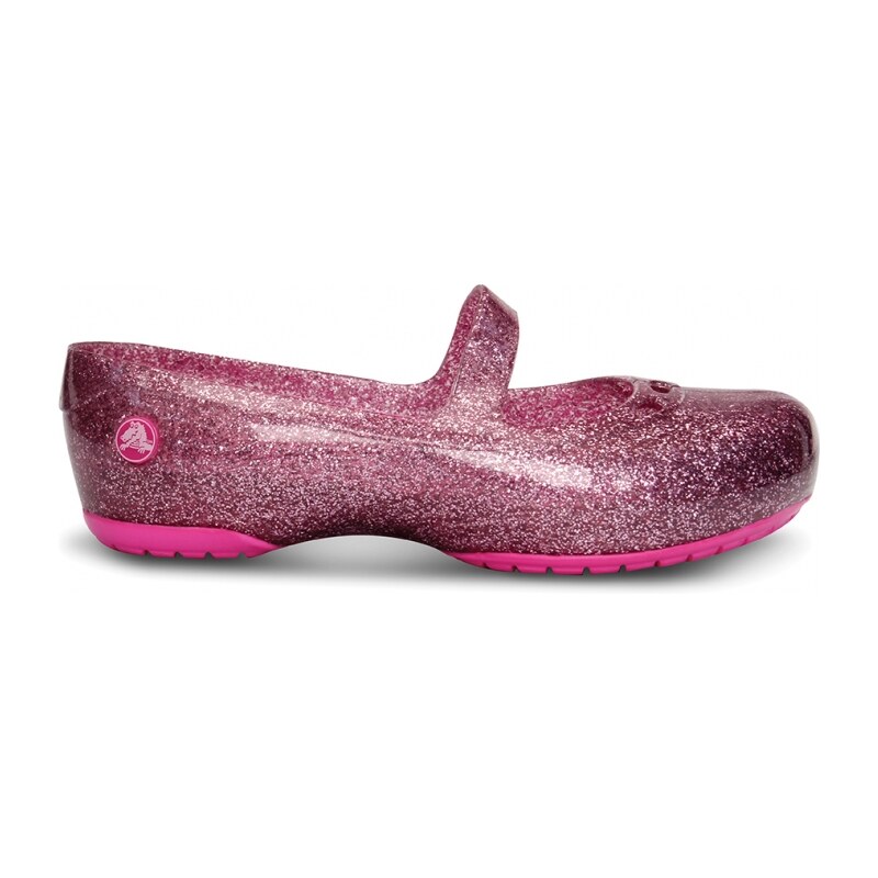 Crocs Carlisa Glitter Flat Girls 23 (C6) / Carnation/Neon Magenta