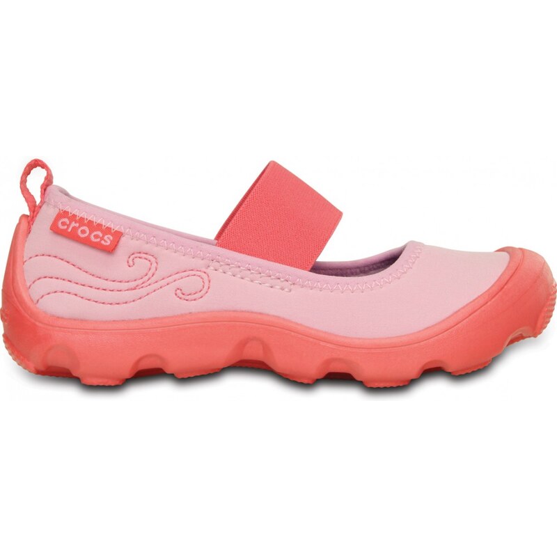 Crocs Duet Busy Day Mary Jane Kids 27-28 (C10) / Carnation/Coral