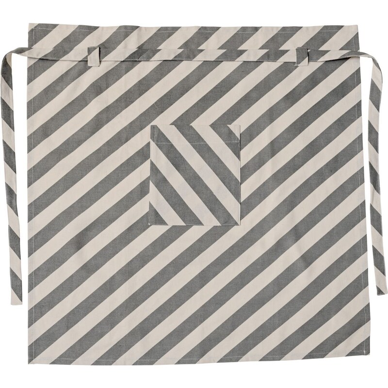 Bloomingville Grilovací zástěra Kit/grey stripe