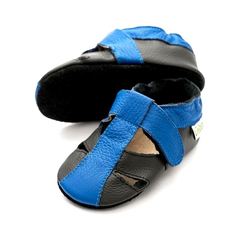 Liliputi kožené capáčky sandálky Atacama tmavě modré