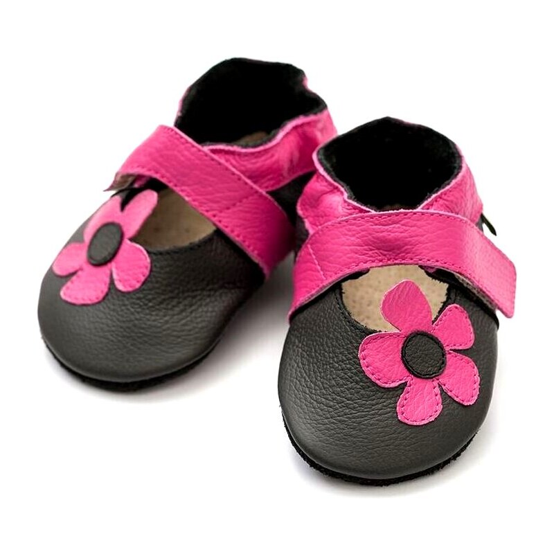 Liliputi kožené capáčky sandálky Kalahari růžové