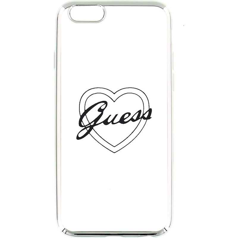 Pouzdro / kryt pro Apple iPhone 6 / 6S - Guess, Signature Heart Silver