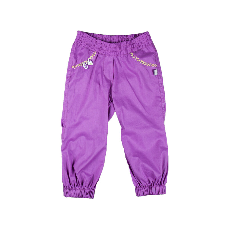 MMDadak Dívčí kalhoty s mašličkou Love - fialové