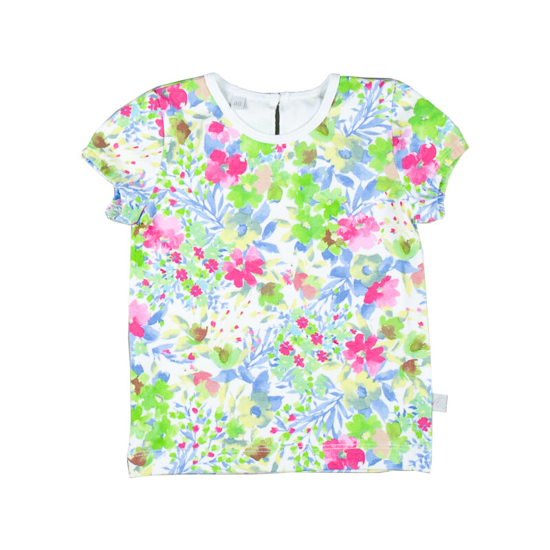 MMDadak Dívčí květované tričko Miss Popular - barevné