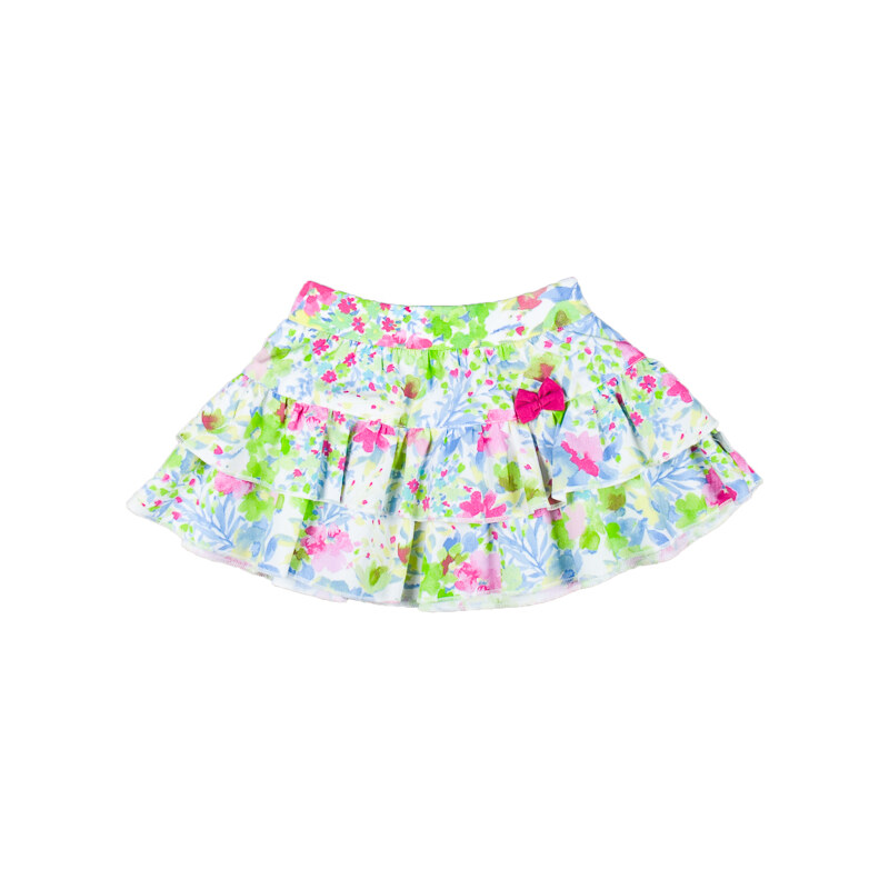 MMDadak Dívčí květovaná sukně s mašlí Miss Popular - barevná