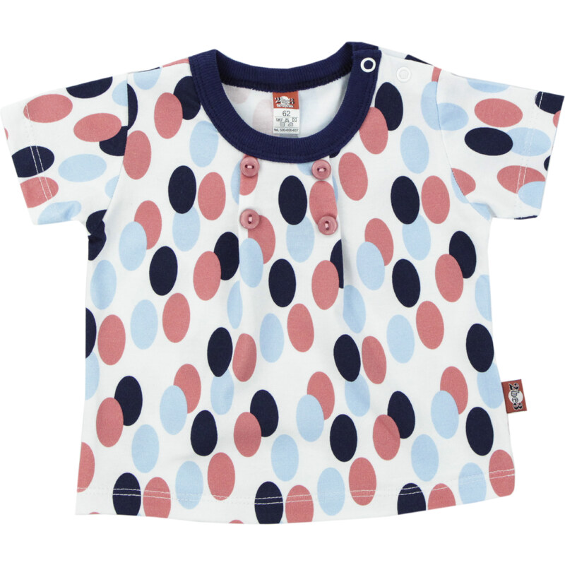 2be3 Dívčí puntíkované tričko - barevné