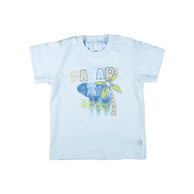 MMDadak Chlapecké tričko s potiskem slona Safari - světle modré