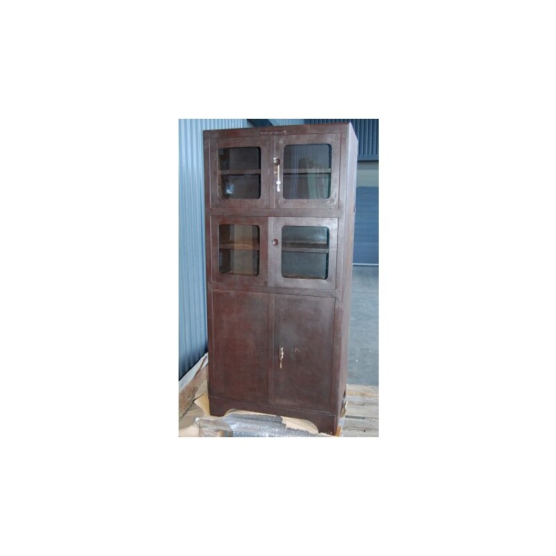 Industrial style, Starožitná železná skříň 180x85x55cm (1136)