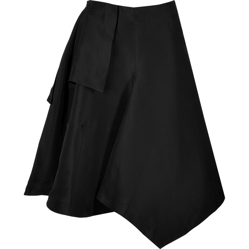 J.W. Anderson Silk-Cotton Draped Origami Skirt
