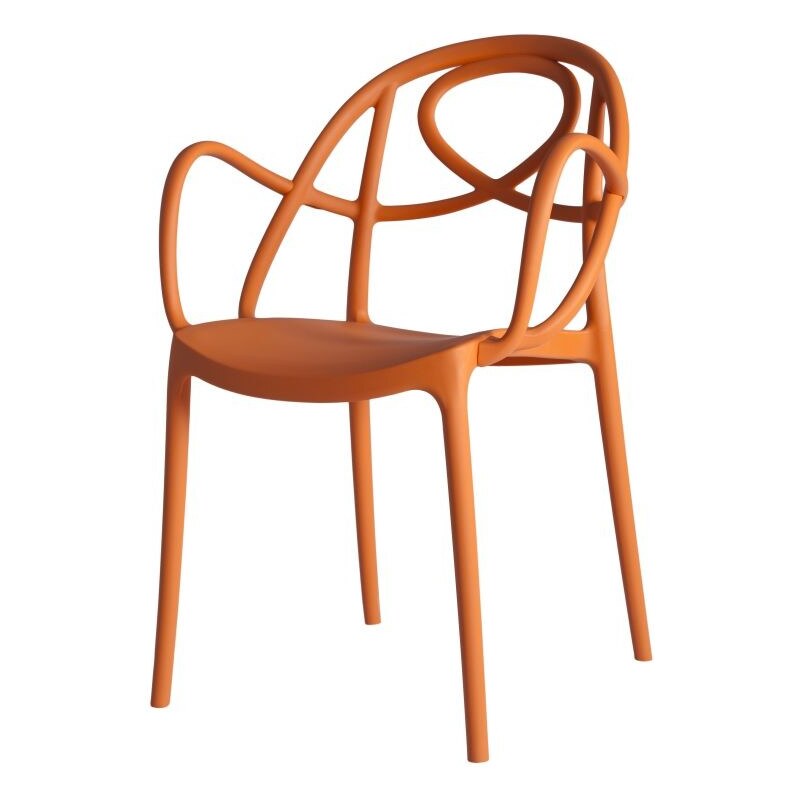 Židle Etoile s područkami, oranžová