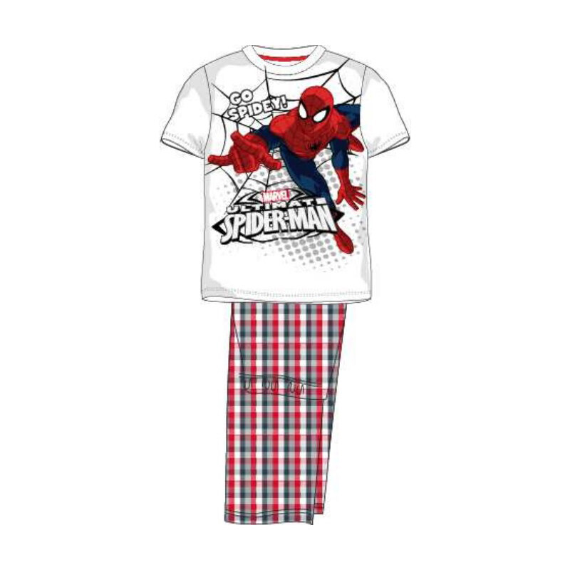 E plus M Chlapecké pyžamo Spiderman - červenobílé