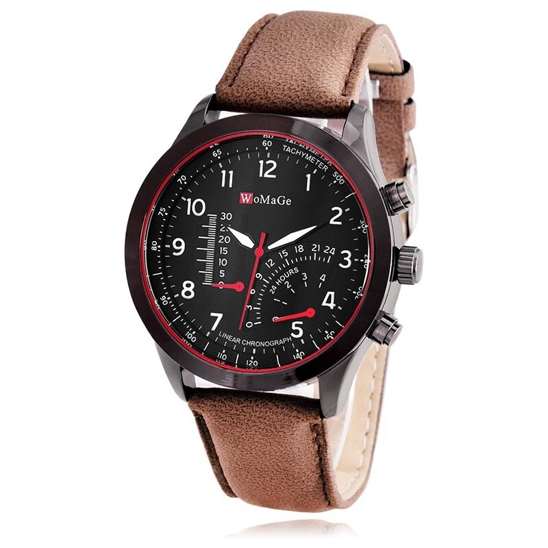 Womage Exclusive M20 - hnědé pánské hodinky
