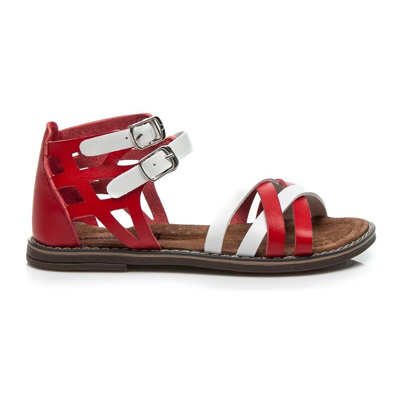 APAWWA Klasické červené sandálky pro dívky
