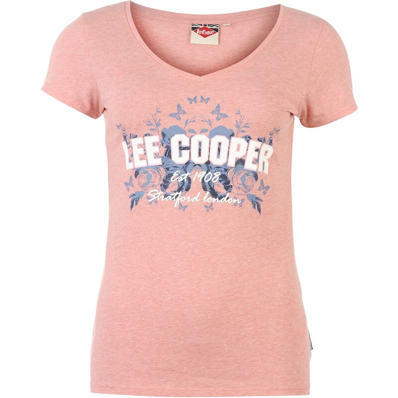 Tričko Lee Cooper Large Logo V Neck dám.