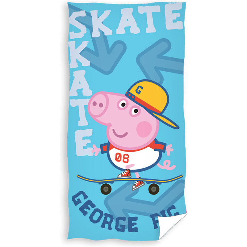 Carbotex Dětská osuška Prasátko Pepa - George Skateman