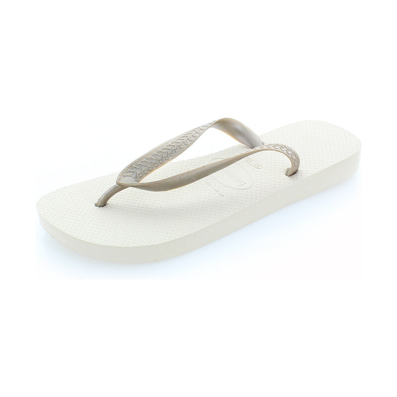 Béžové pantofle Havaianas Top Metallic