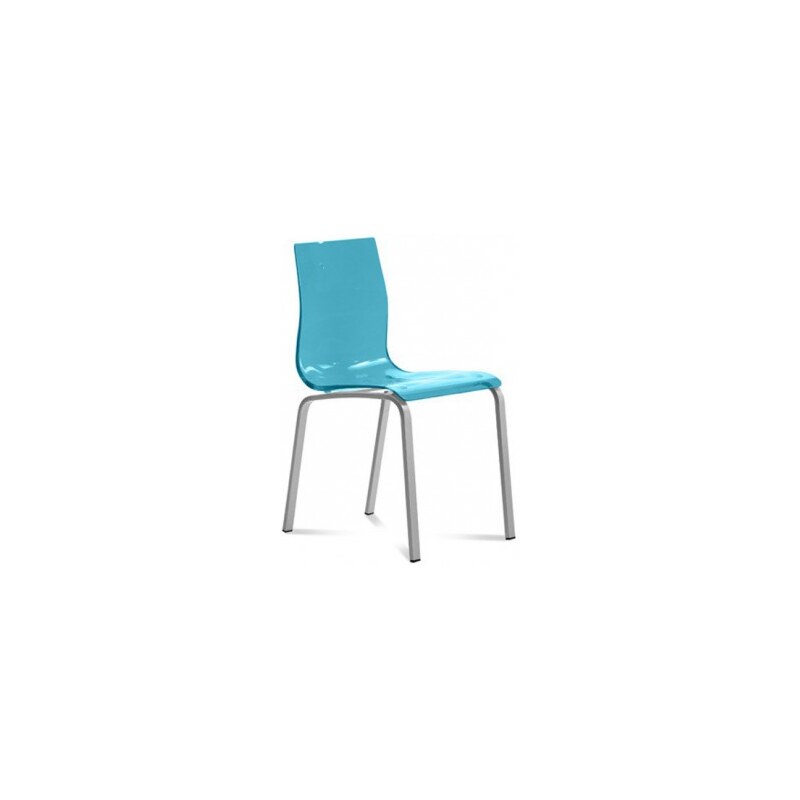 DOMITALIA Srl Gel-R - Jídelní židle (hliník, světle modrá)