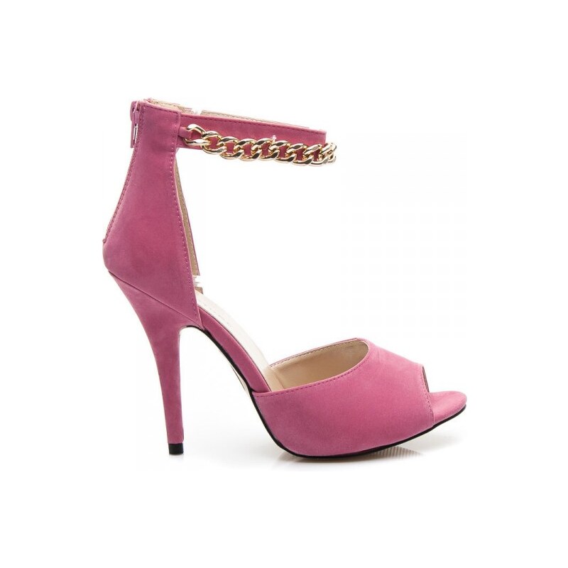KOI Semišové růžové dámské sandálky