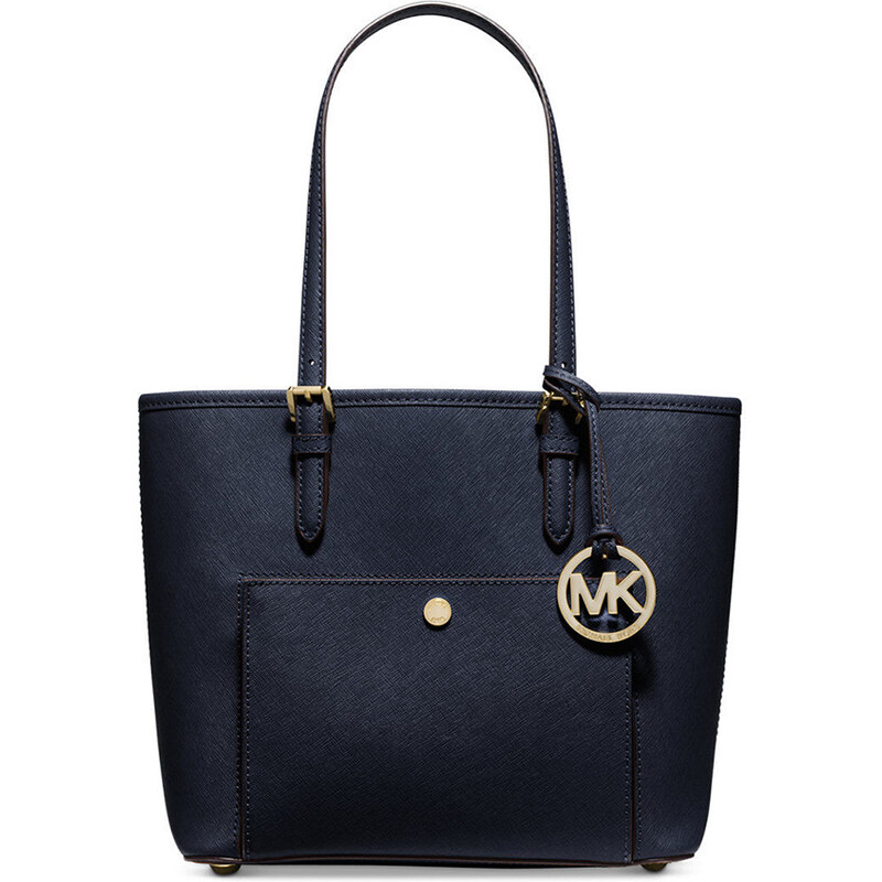 Kabelka Michael Kors jet set medium snap pocket navy