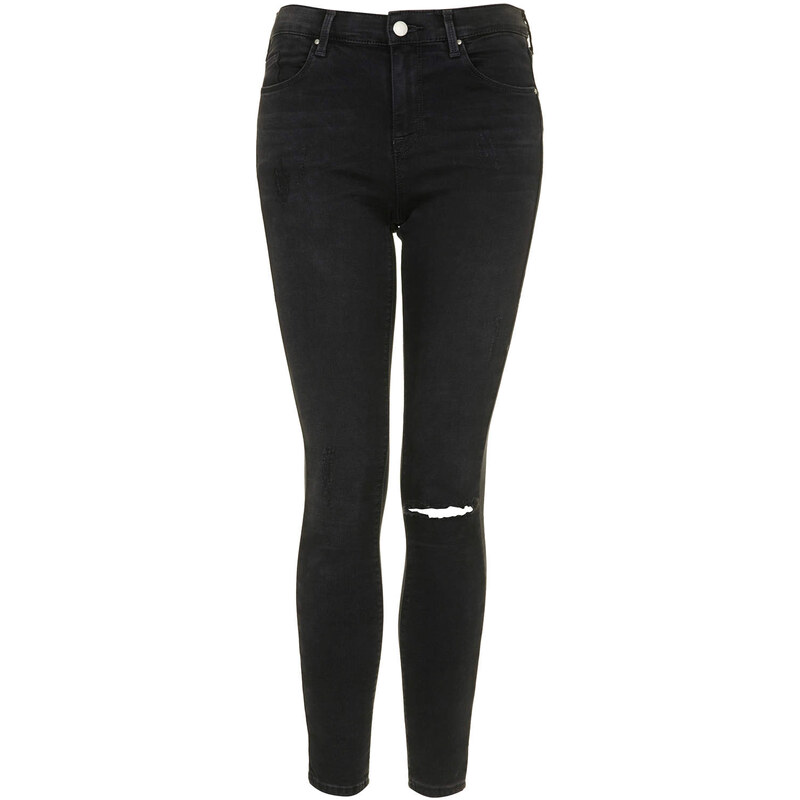 Topshop MOTO Washed Black Leigh Jeans