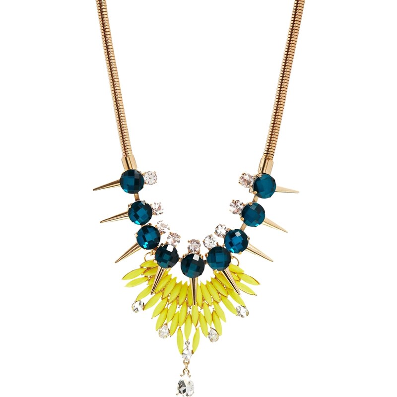 Designsix Sunburst Yellow Spike Necklace