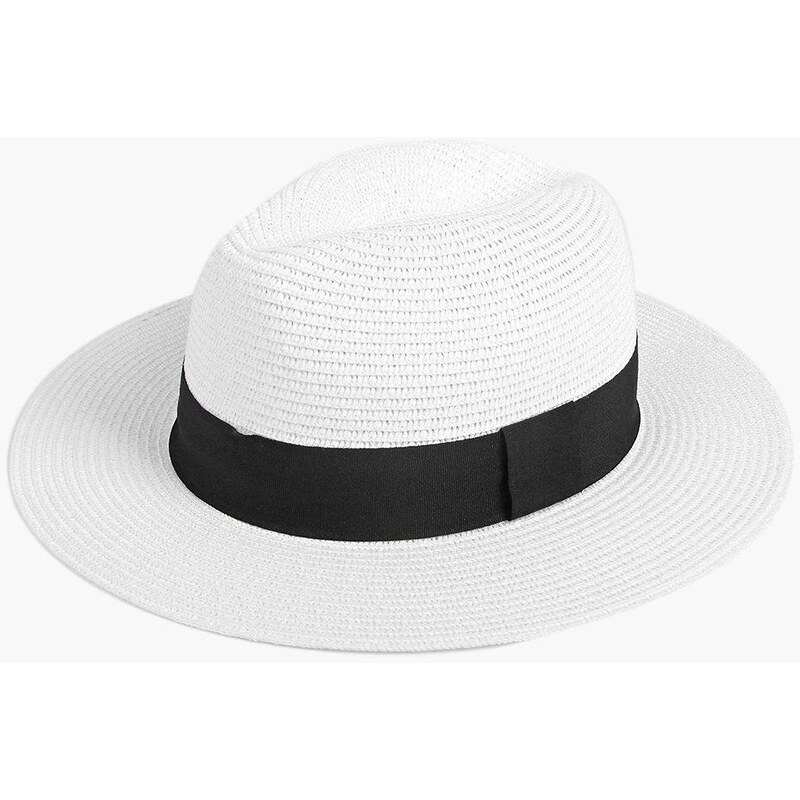BOOHOO Bílý klobouk Madison