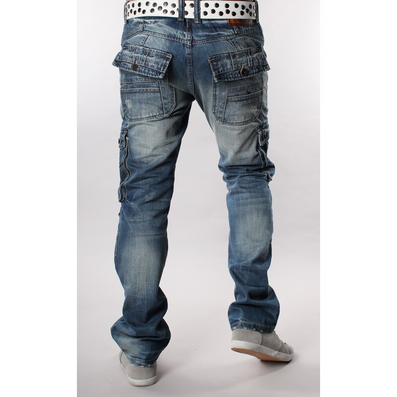 M. SARA kalhoty pánské 8036 kapsáče jeans džíny