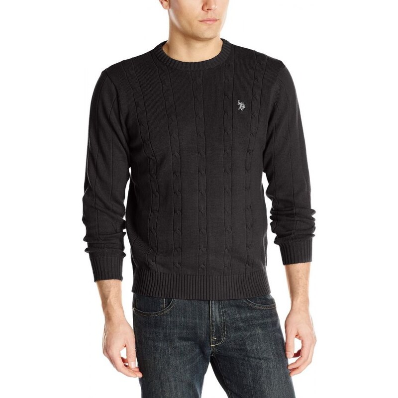 U.S. Polo Assn. U.S.Polo Assn pánský svetr Cable Knit Sweater