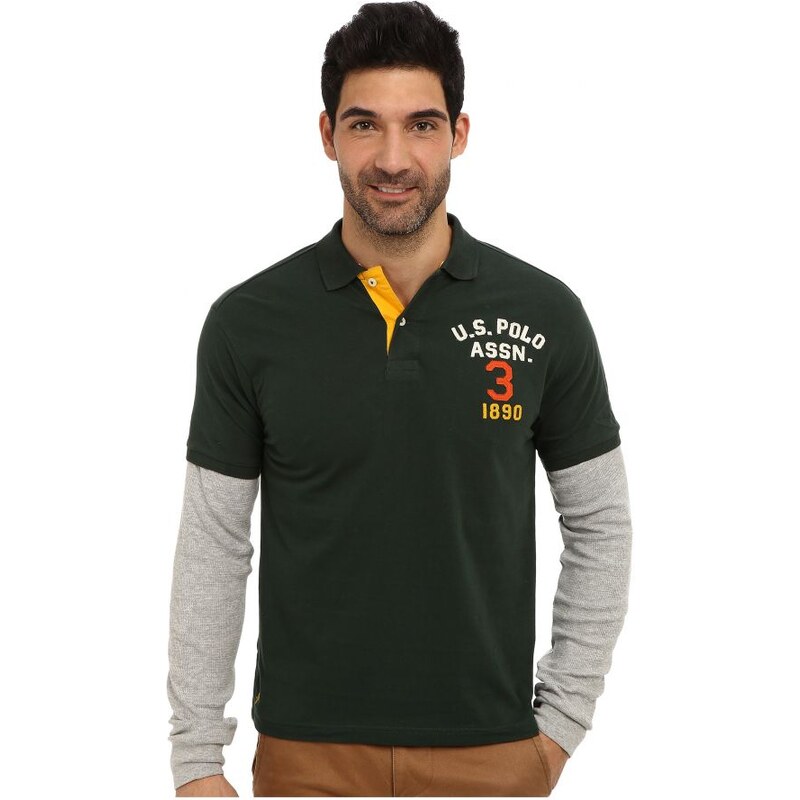 U.S. Polo Assn. U.S. Polo Assn pánské tričko s dlouhým rukávem Long Sleeve Slim Fit