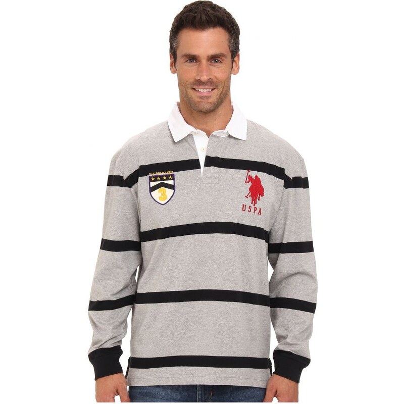 U.S. Polo Assn. U.S. Polo Assn pánské tričko s dlouhým rukávem Long Sleeve Stripe and Rugby