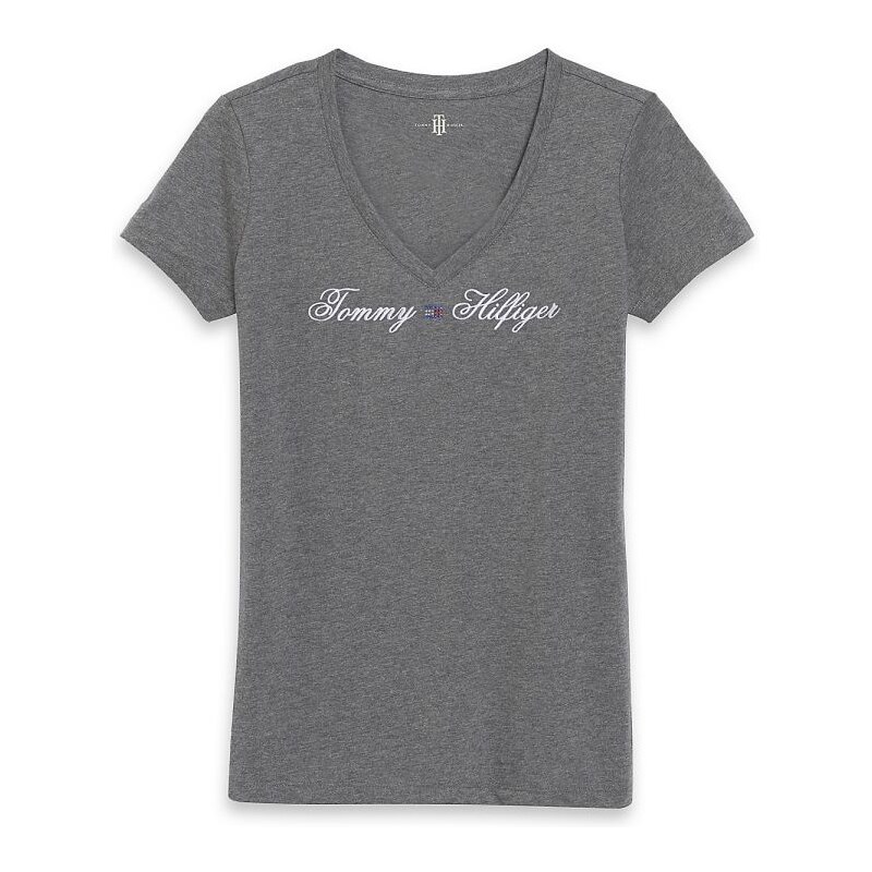 Tommy Hilfiger dámské tričko SIGNATURE V-NECK