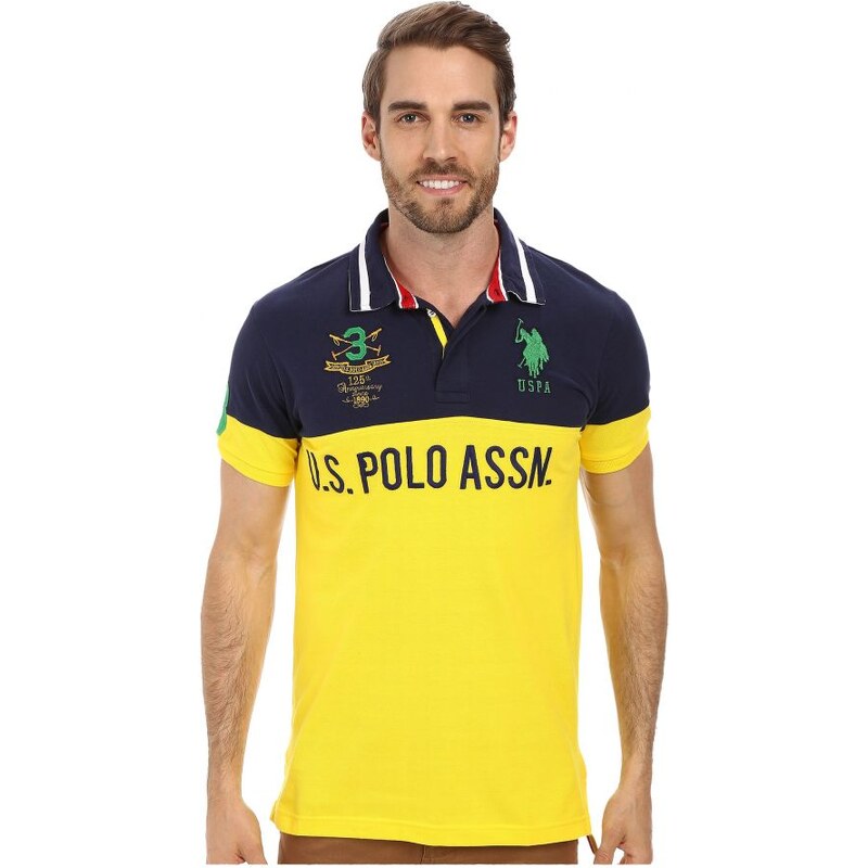 U.S. Polo Assn. U.S. Polo Assn pánské polo tričko Color Blocked Pique Polo