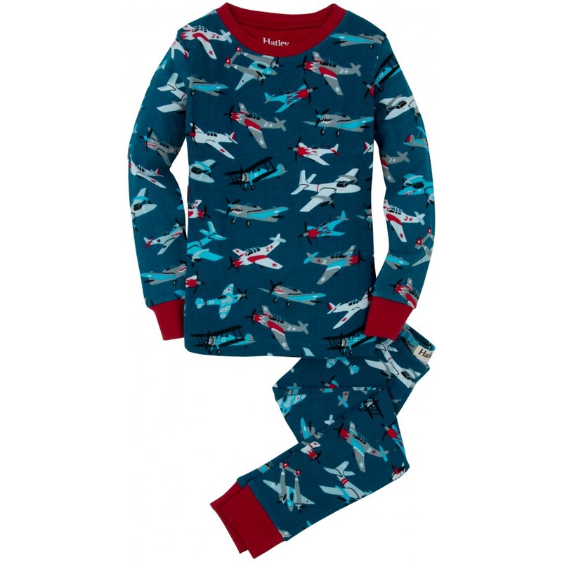 Hatley Chlapecké pyžamo s letadly - modré