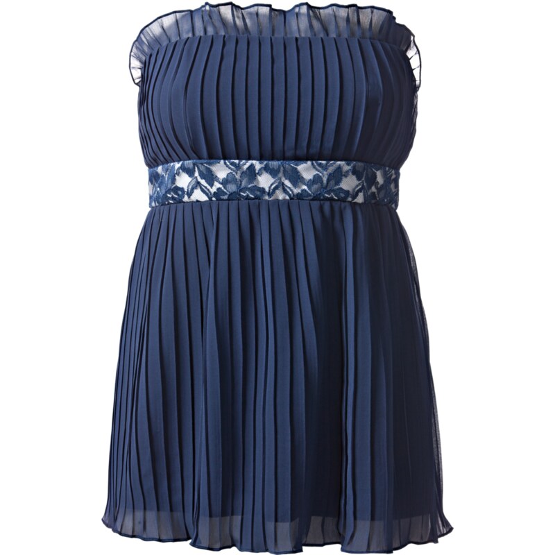 Intimissimi Lace & Ruffles Pleated-Georgette Bustier