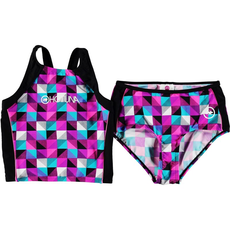 Hot Tuna Tuna Sport 2 Piece Bikini Girls Black/Pink AOP