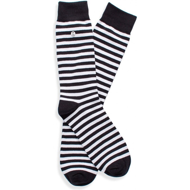 Ponožky Alfredo Gonzales Stripes Black White AG-Sk-RK-03