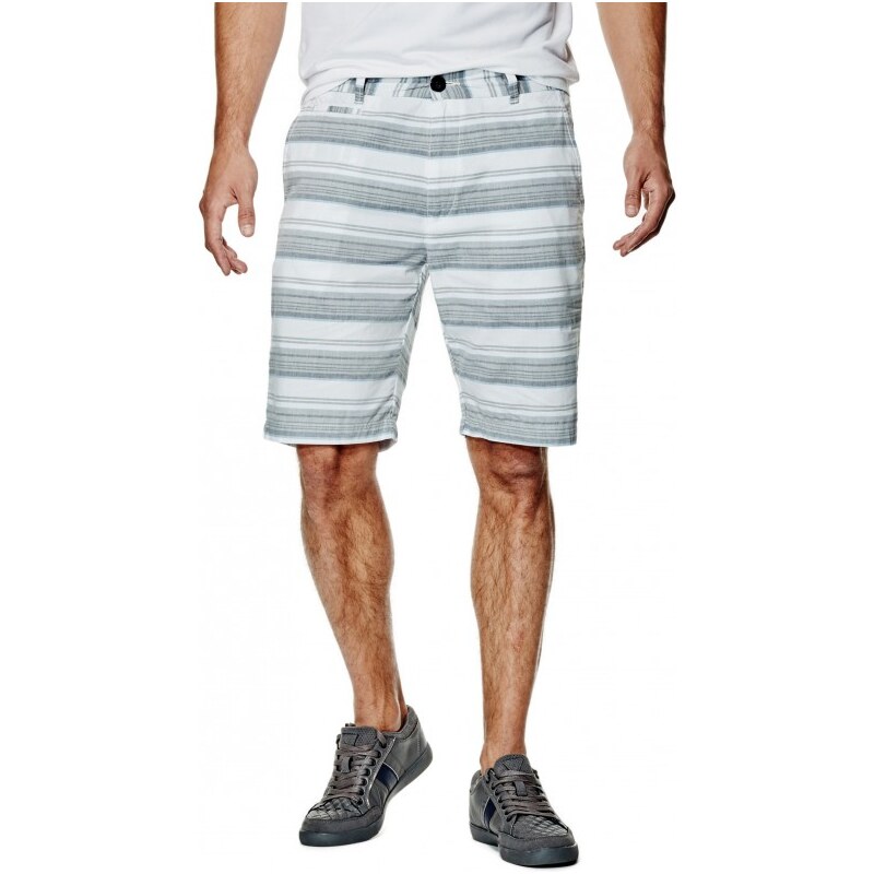 GUESS Bettino Striped Shorts - iron grey