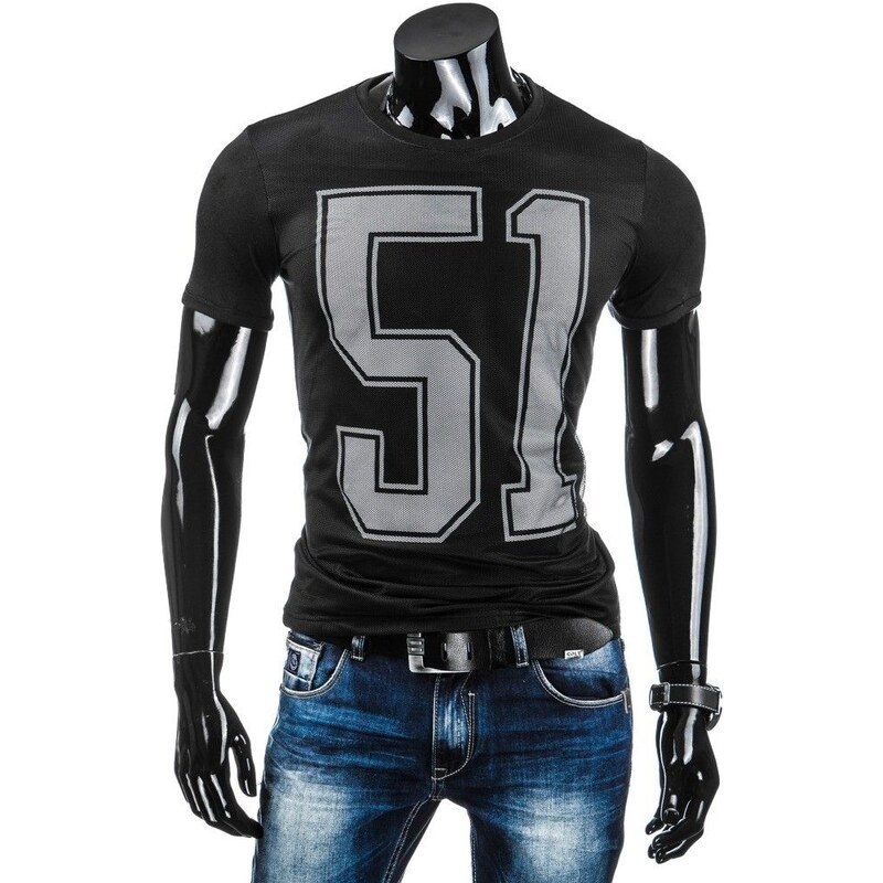 Pánské černé tričko s číslem 51