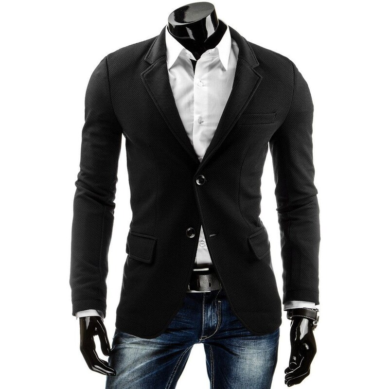 Černé stylové sako pro muže