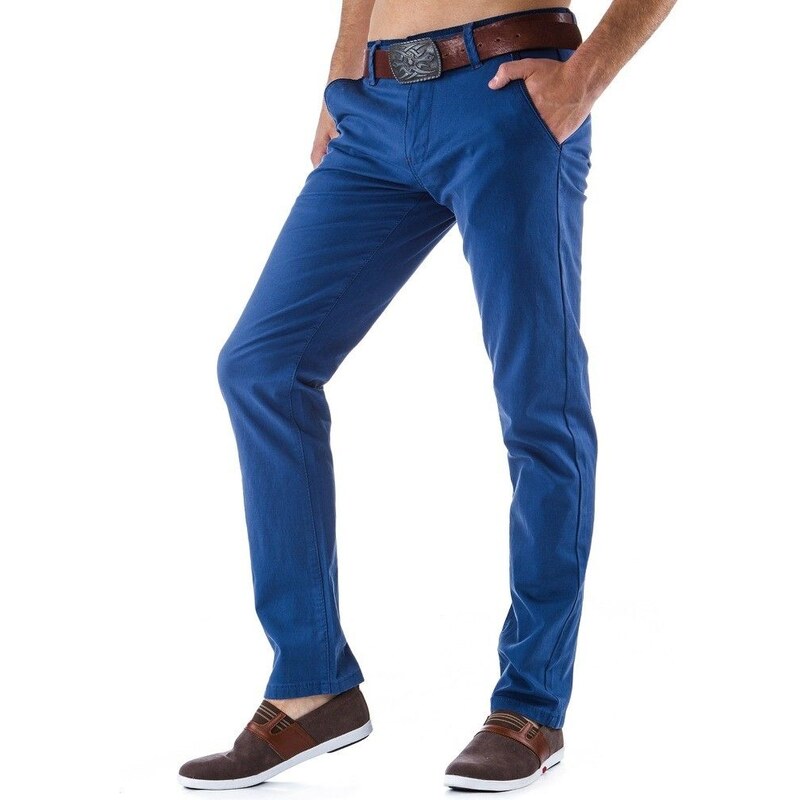 Kobaltově modré kalhoty pro elegány