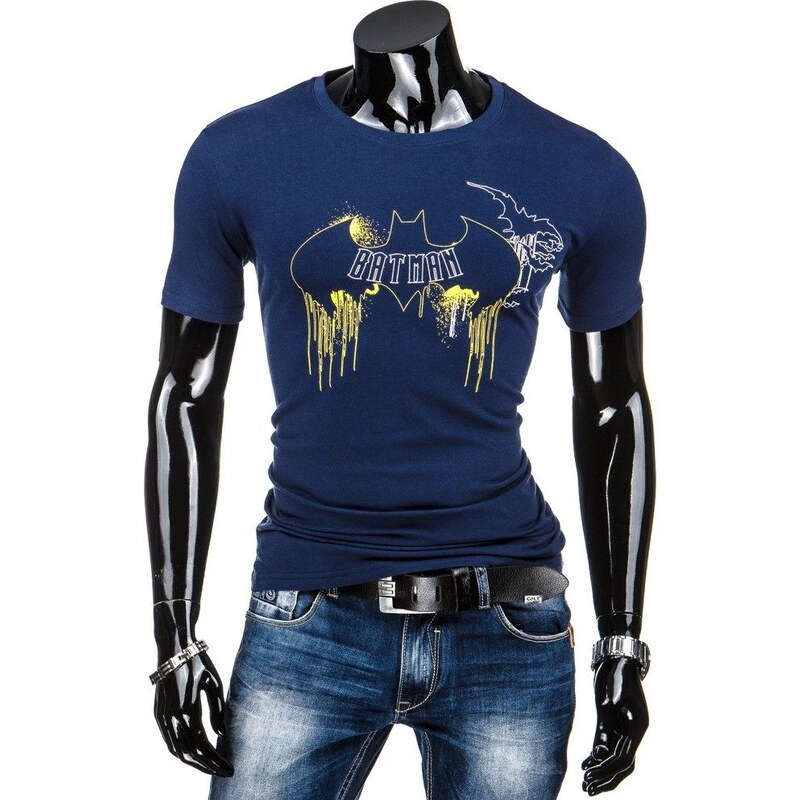 Tmavě modré tričko s potiskem BATMAN
