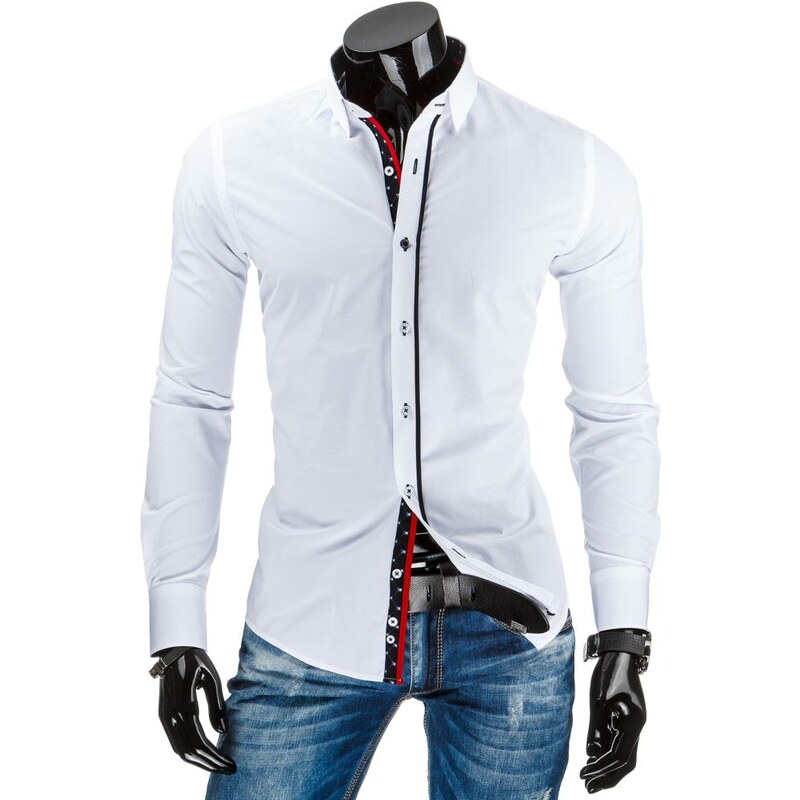 Bílá košile DSTREET s černými detaily pro opravdové znalce