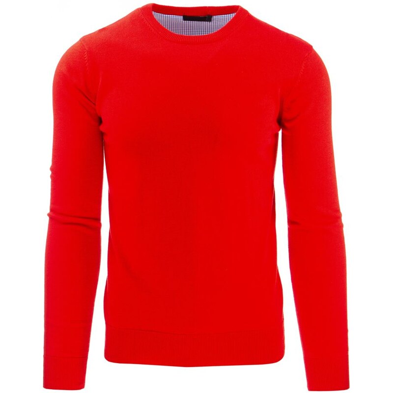 Moderní červený pánský svetr SALESMAN