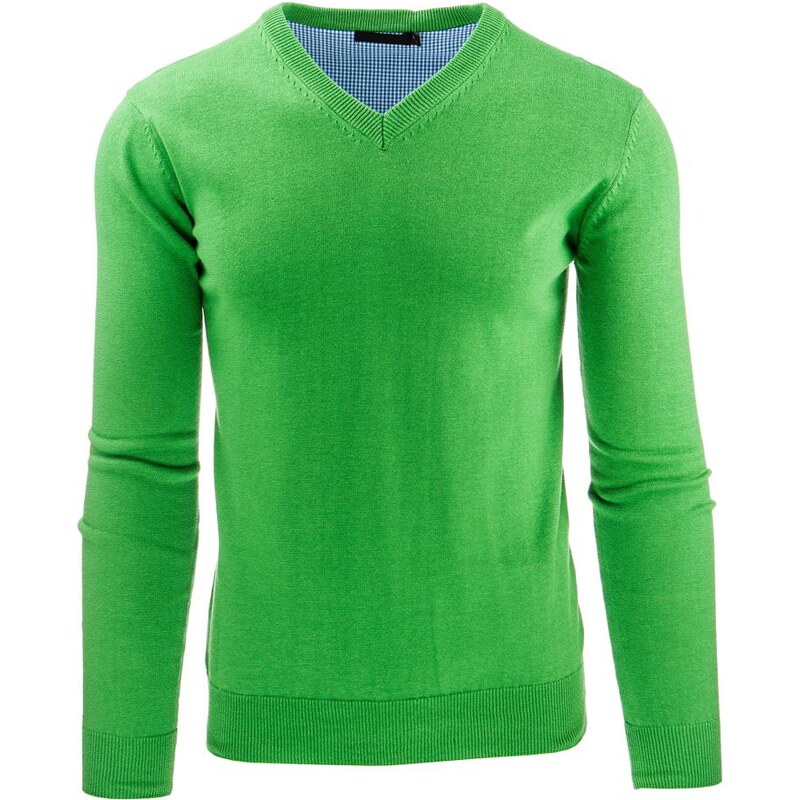 Světle zelený pánský svetr do práce