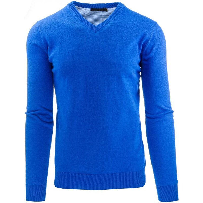 Seriózní pánský svetr modrý