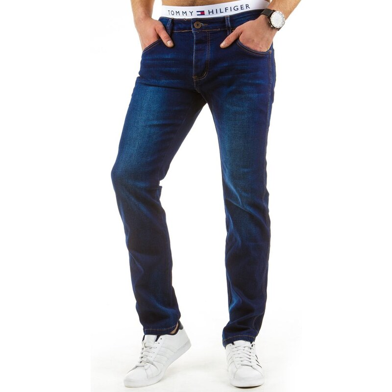 Jednobarevné pánské kalhoty džíny