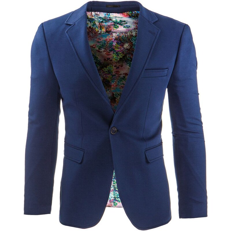 Modré elegantní pánské sako