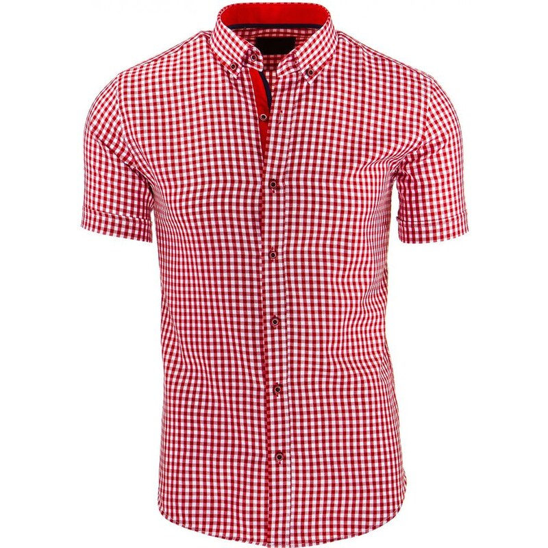 Červená letní pánská košile