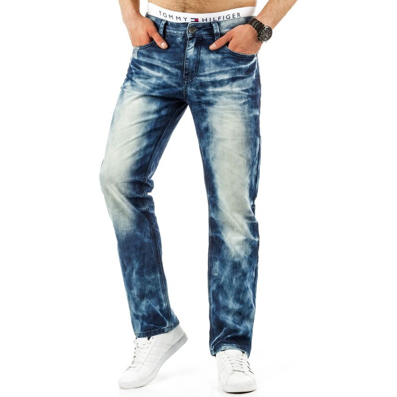 Vyšoupané pánské džínové kalhoty